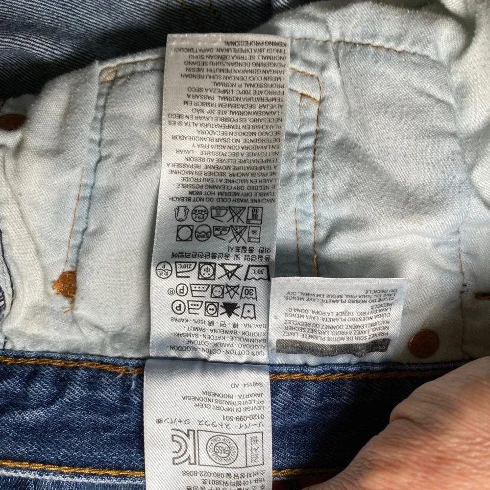 Levi's 501 Original Button Fly Men's Jeans W40 L32 Blue Straight Denim Classic